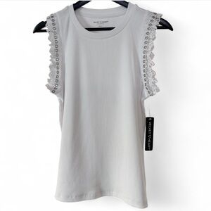 NWT Velvet Heart Journey Sleeveless White Lace Tank Top